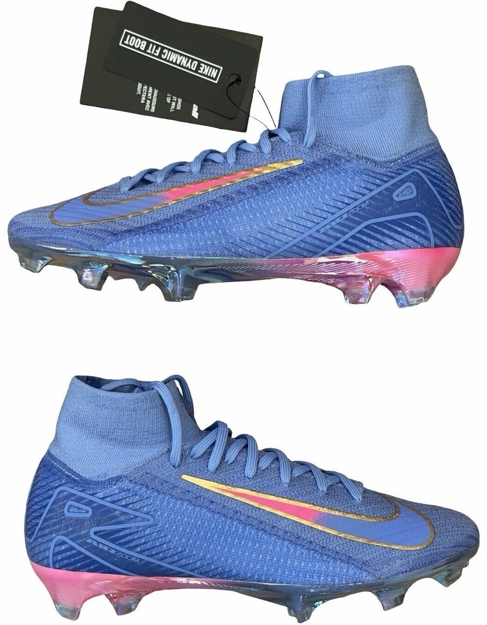 Size 5.5 Men's Nike Superfly 10 By You Soccer Cleats Blue Pink Women's 7